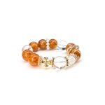 Yellow Gum Flower White Crystal Strings