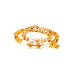 Yellow Pagoda Crystal Double Loop Strings