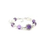 Amethyst White Crystal Double Pointed Strings