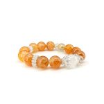 Yellow Gum Flower White Crystal Strings
