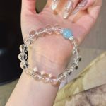 White Crystal Aquamarine Bracelet