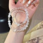White Crystal White Ghost Bead Bracelet